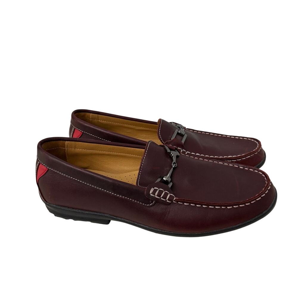 FootJoy Club Casuals Horsebit Loafers Mens Size 9 M Burgundy Leather Shoes